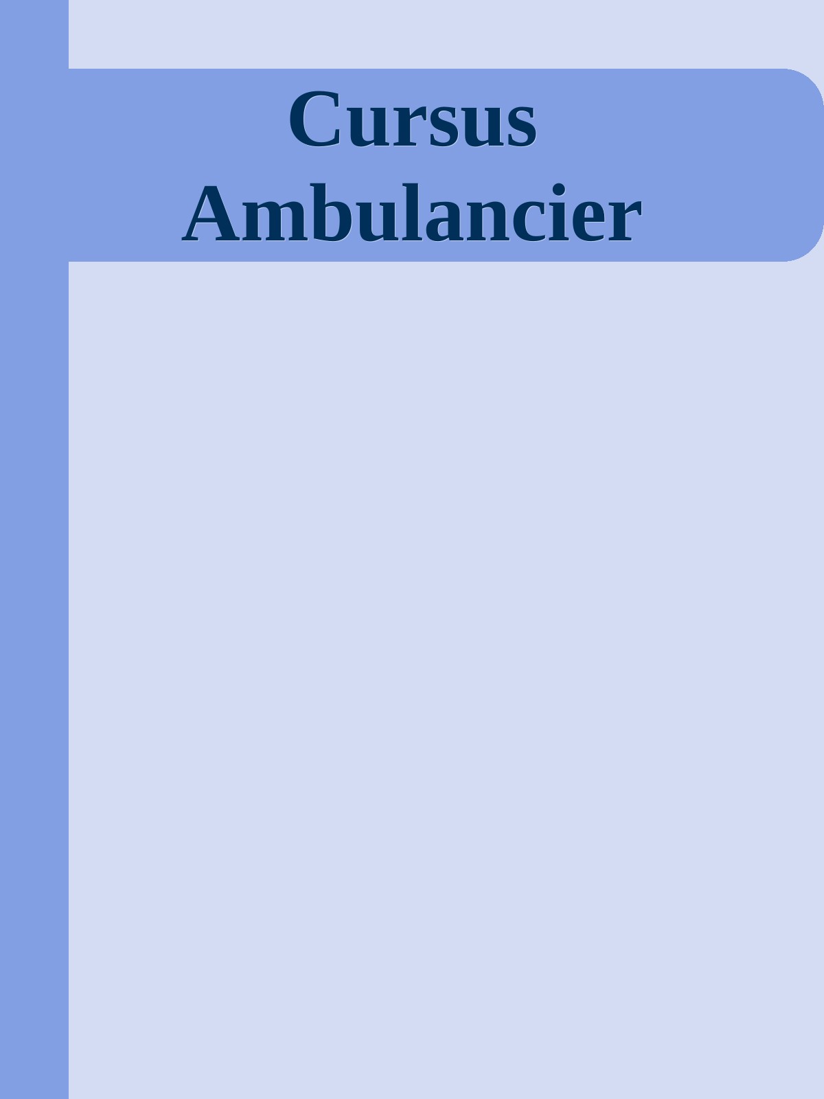 Cursus Ambulancier ebook cover