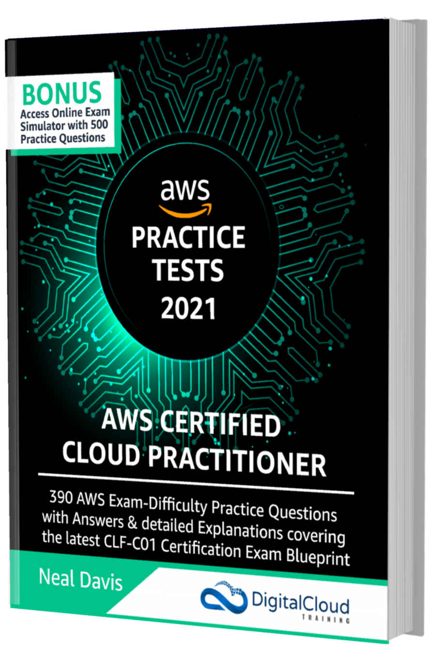 AWS Certified Cloud Practitioner Practice Tests 2021 ebook cover