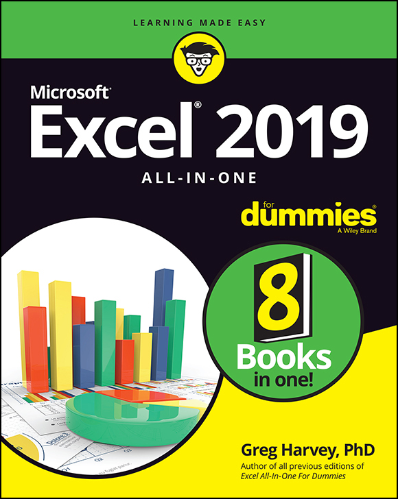 Excel 2019 All-in-One For Dummies ebook cover