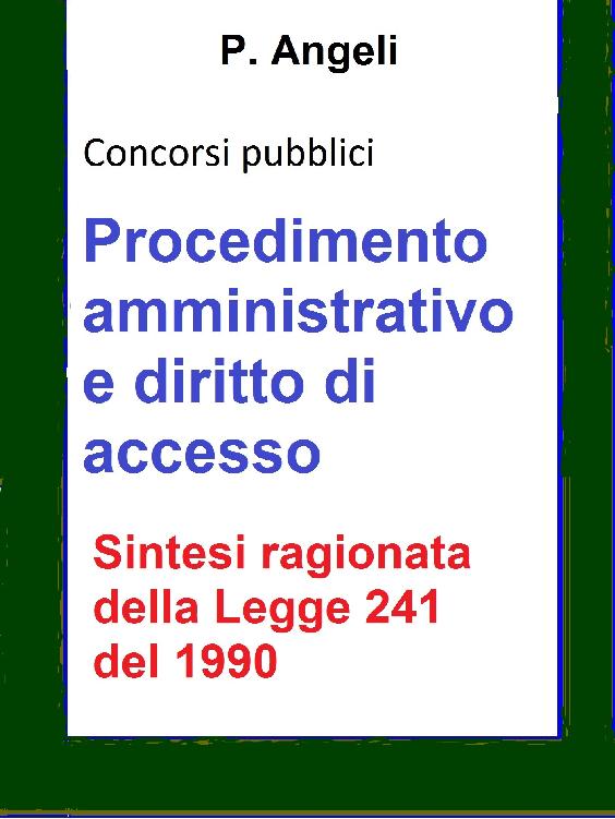Procedimento amministrativo ebook cover