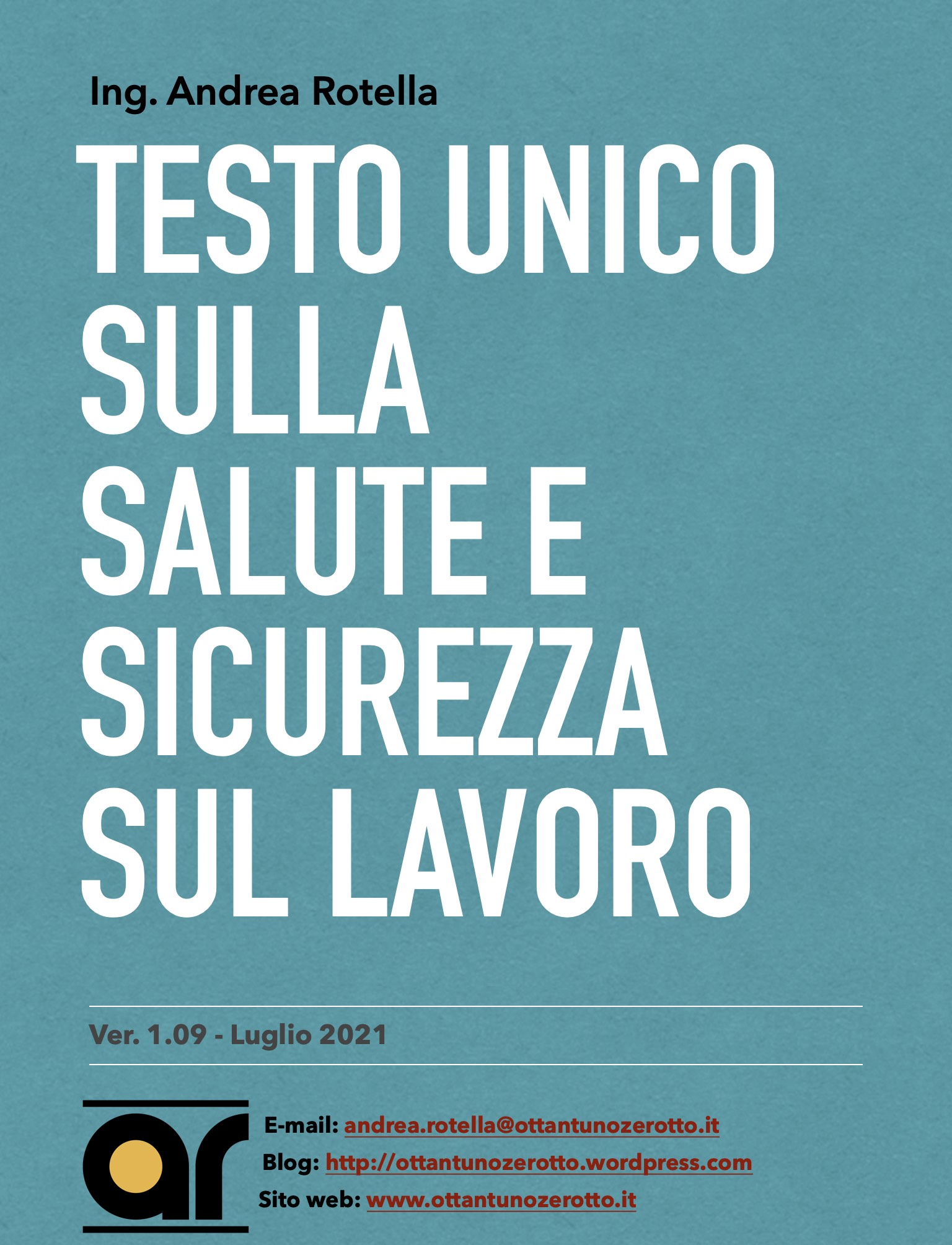 Testo unico sulla salute e sicurezza sul lavoro ebook cover