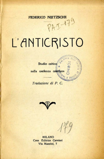 L'Anticristo ebook cover