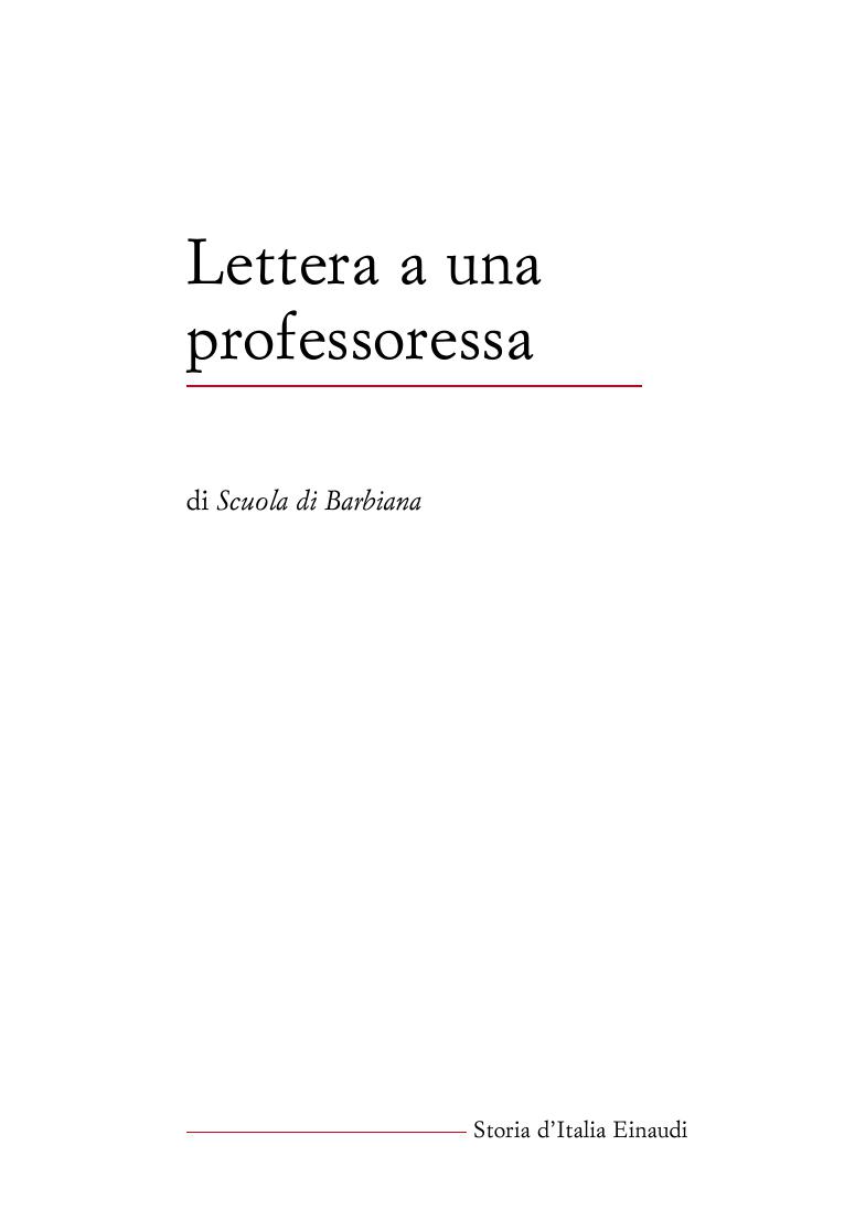 lettera a una professoressa - [i - 1967] - [pdf - it] - scuola di barbiana ebook cover