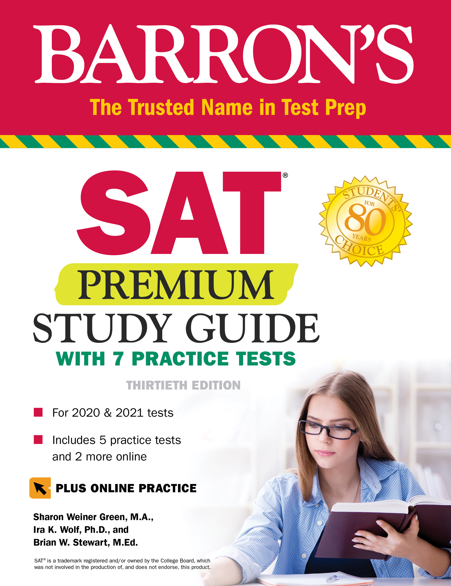 SAT Premium Study Guide with 7 Practice Tests ebook cover
