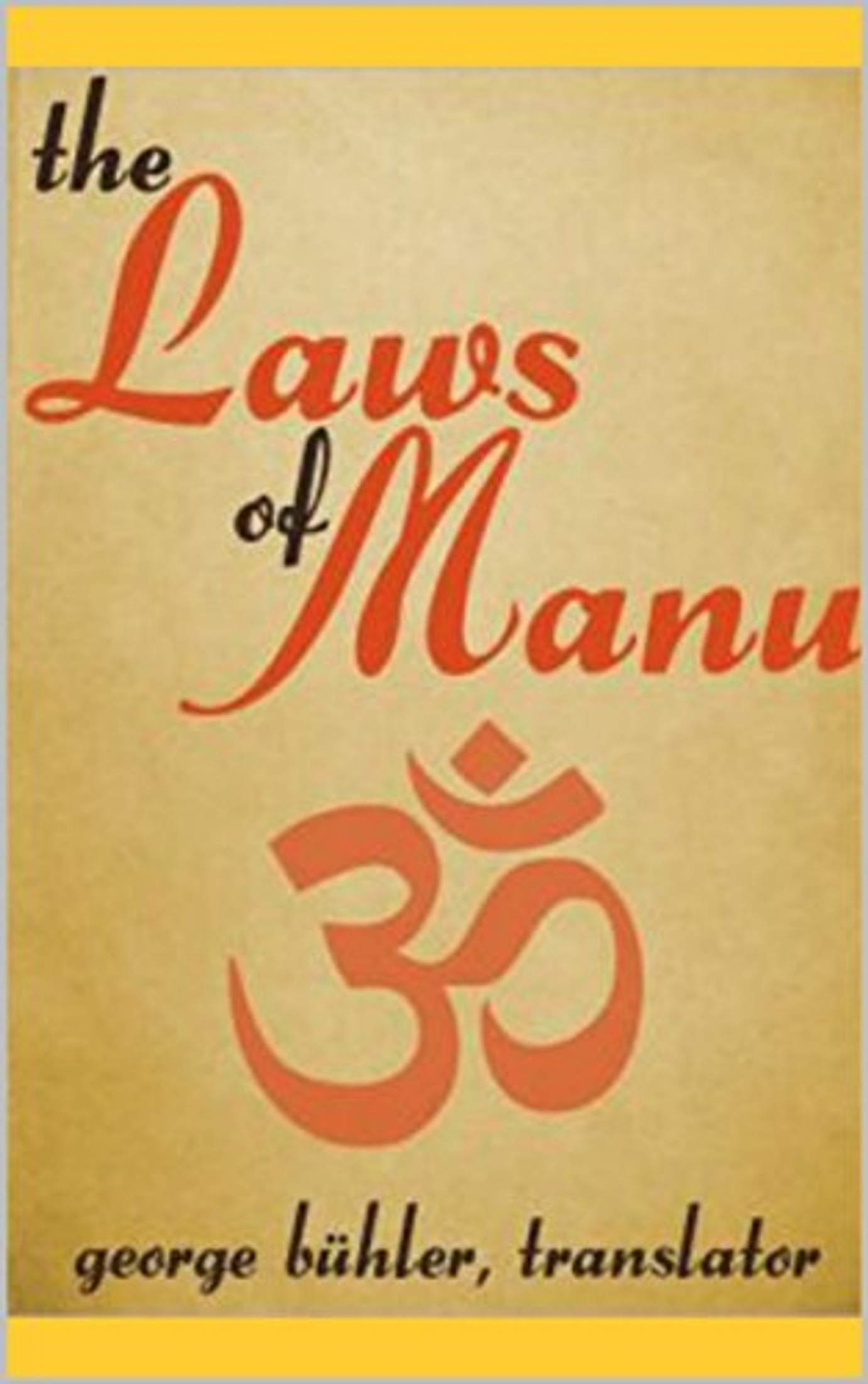 Manusmriti - The Laws of Manu ebook cover