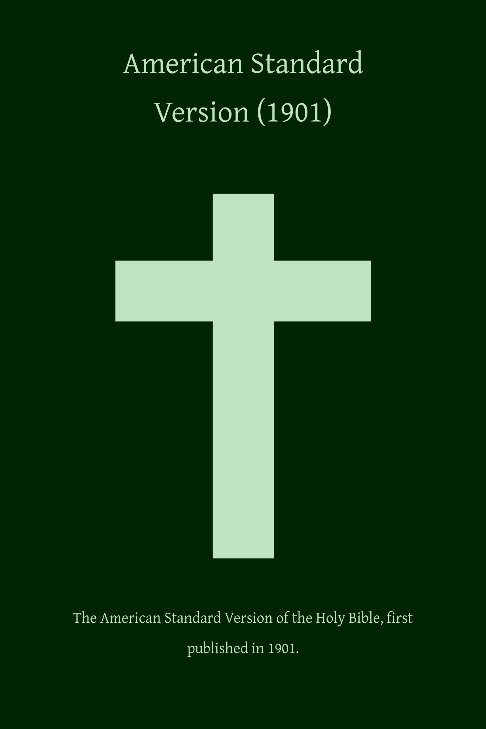 American Standard Version (1901) ebook cover