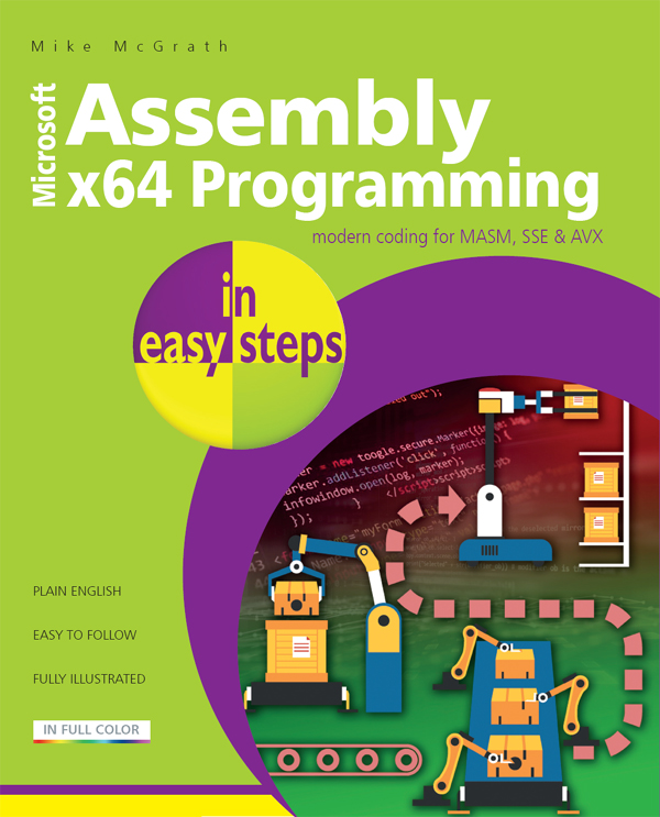 Assembly x64 Programming in easy steps ebook cover
