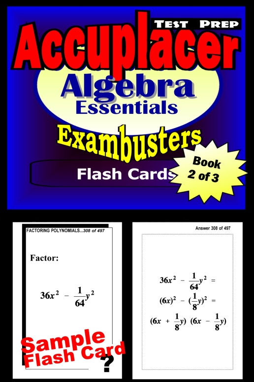 Accuplacer Test Prep Algebra Review - Exambusters Flash Cards - Workbook 2 of 3 ebook cover