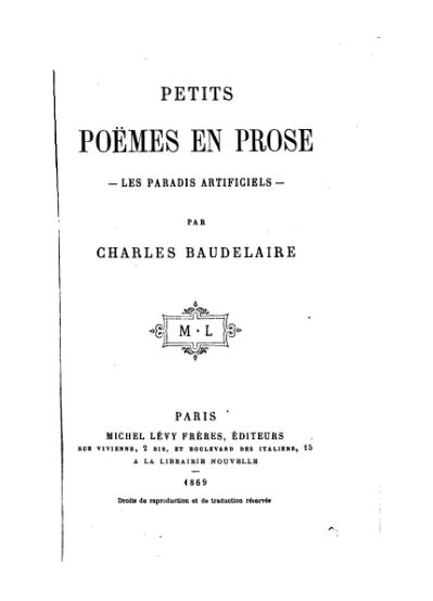 Petits Po&Atilde;&uml;mes en prose ebook cover