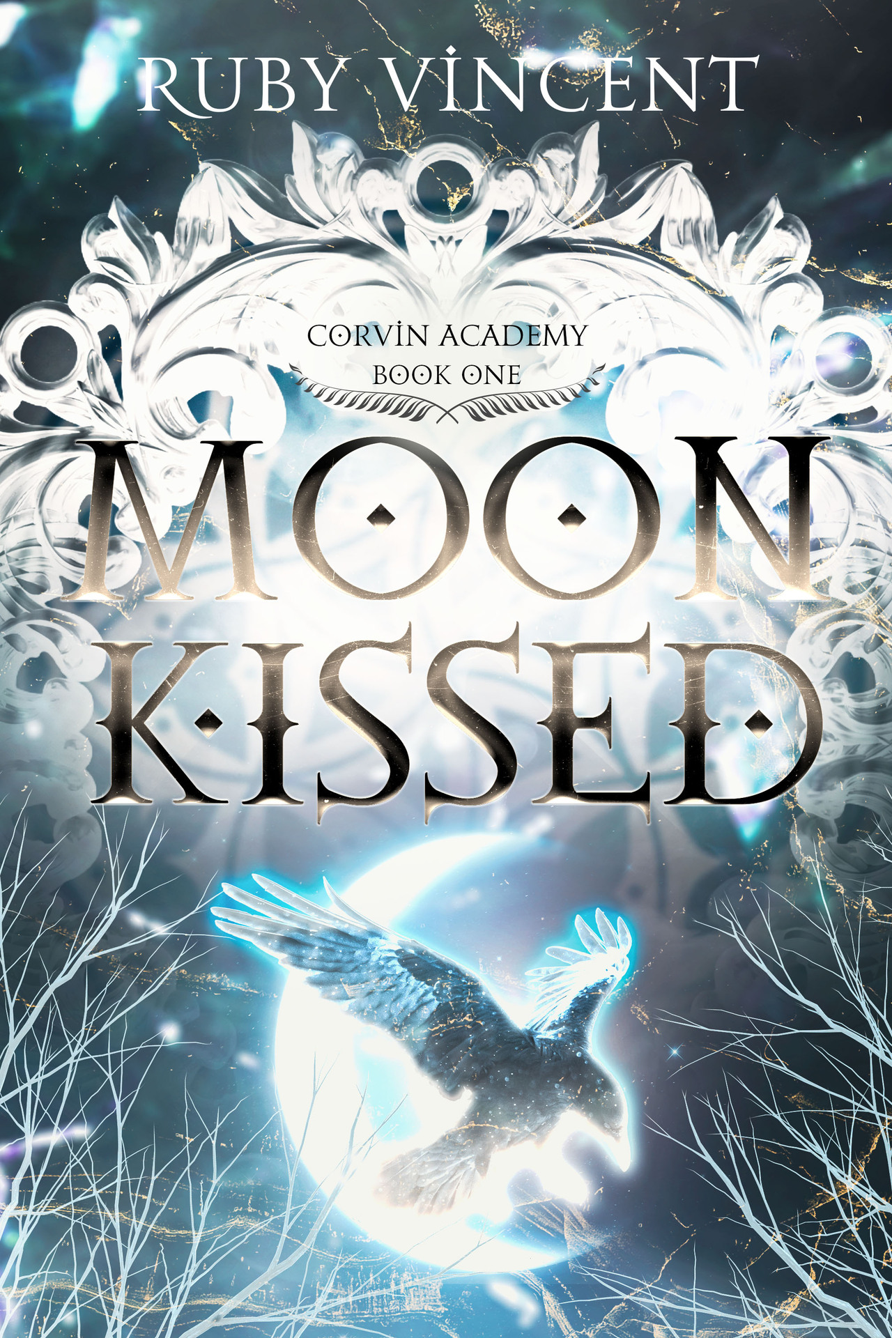 Moon Kissed: A Dark Paranormal Bully Romance (Corvin Academy Book 1) ebook cover