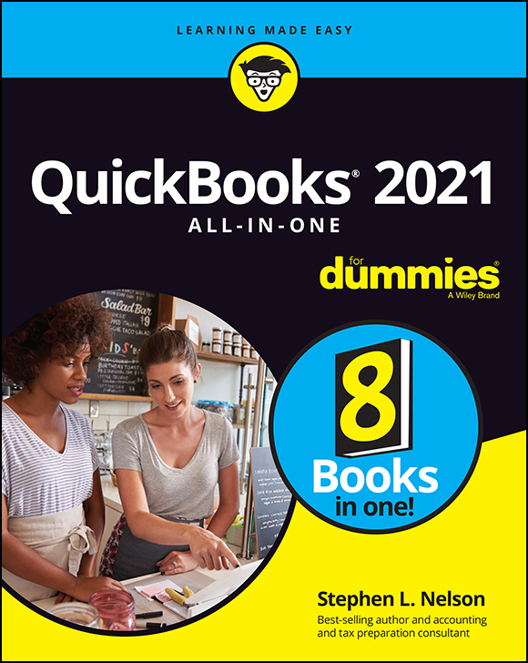 QuickBooks 2021 All-in-One For Dummies ebook cover