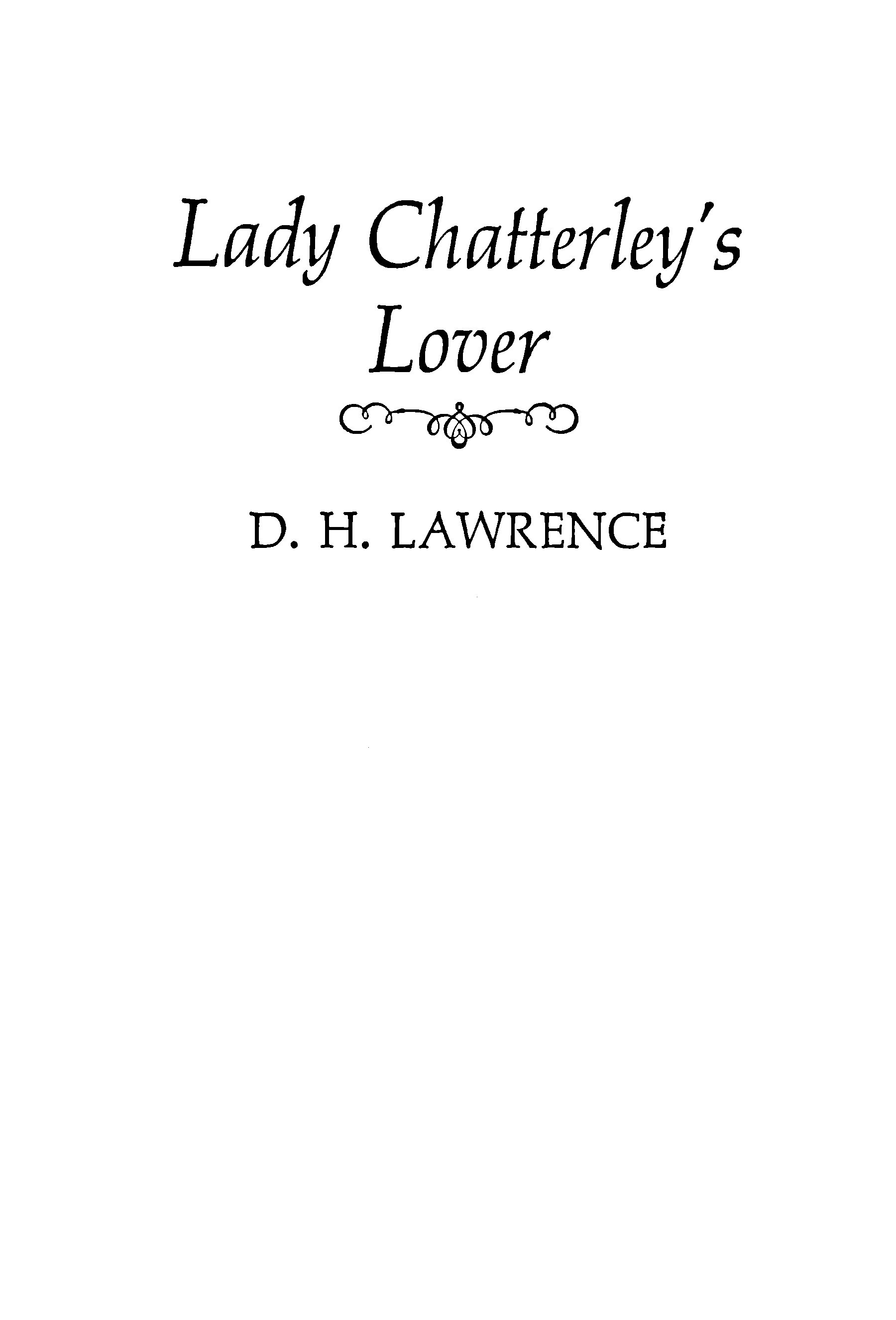 Lady Chatterley's lover ebook cover
