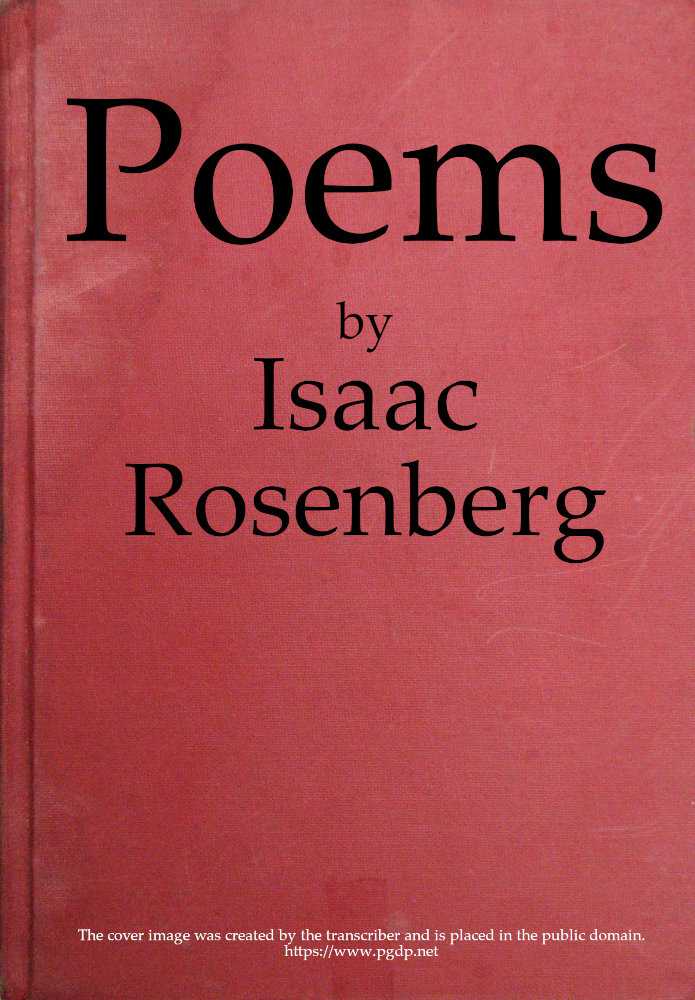 Poems by Isaac Rosenberg ebook cover